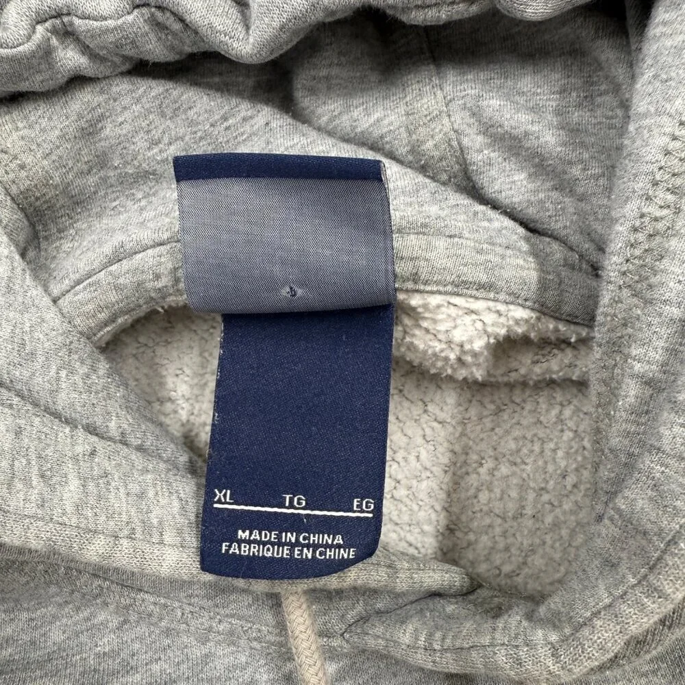 VTG Y2K‎ Nike Embroidered Swoosh Hoodie Heather Gray Streetwear Adult Size XL